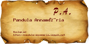 Pandula Annamária névjegykártya